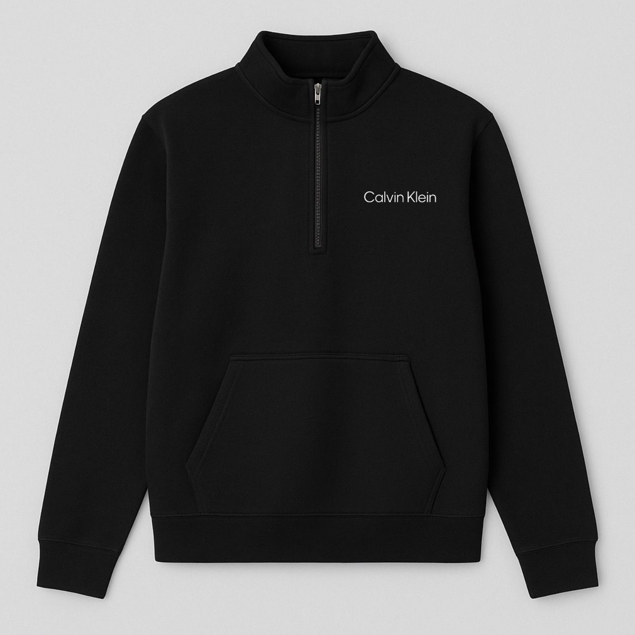 Buzo Medio Cierre Calvin Klein Unisex Negro