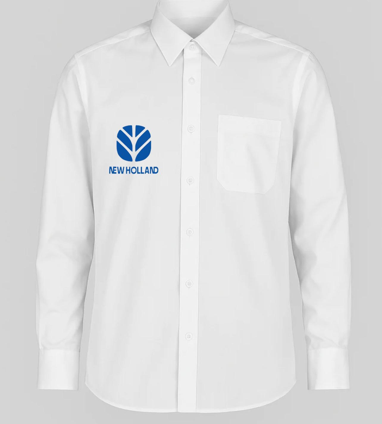 Camisa Bordada New Holland Blanca