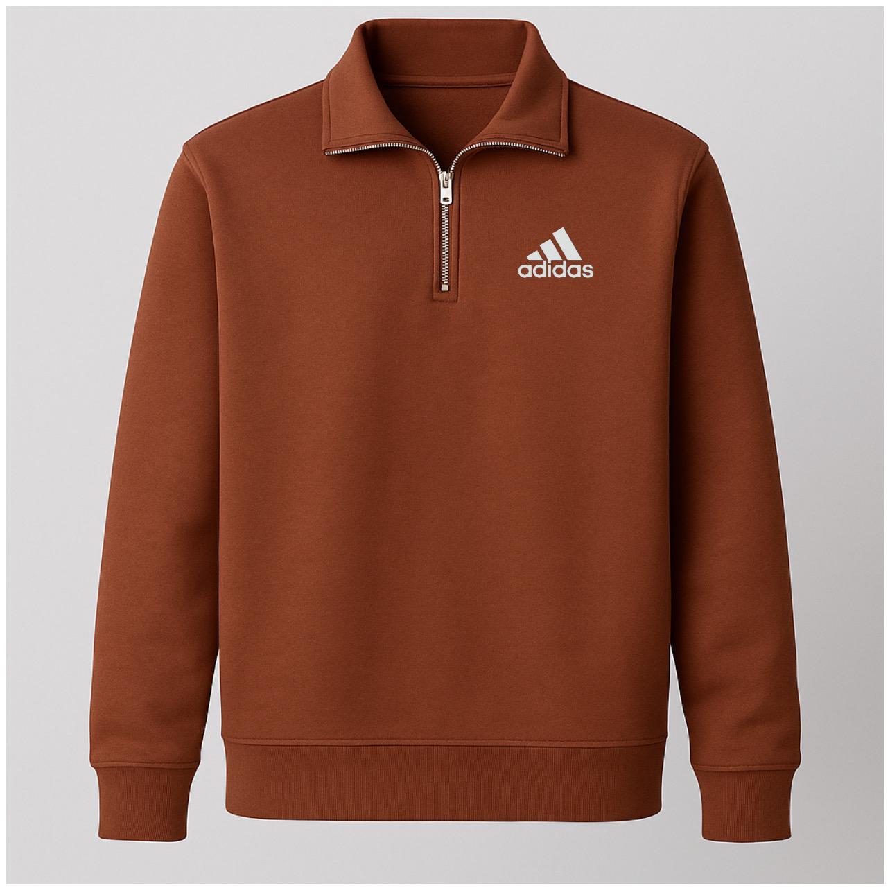Buzo Adidas Medio Cierre Unisex Bronce